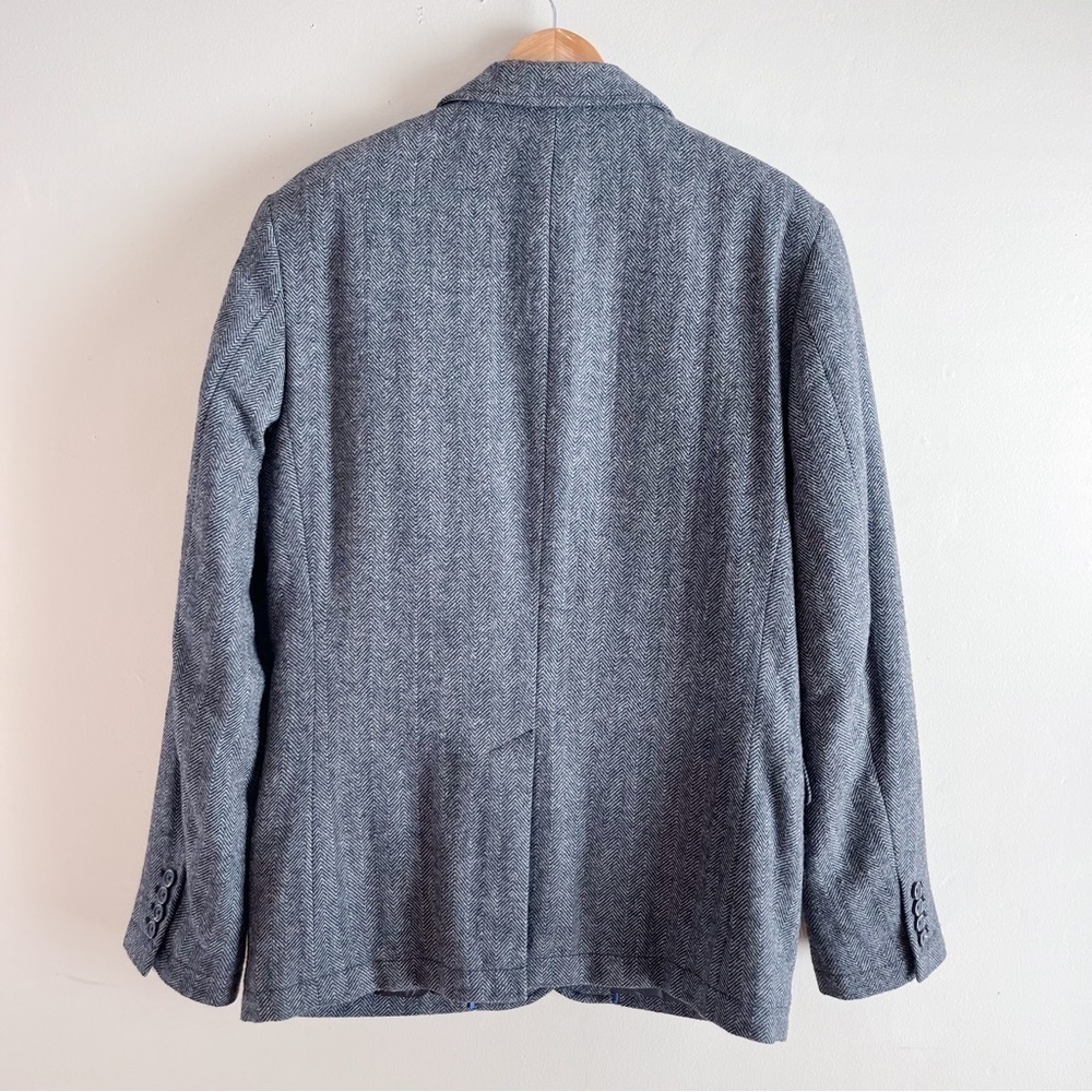 Tommy Hilfiger Slim Fit Wool Blend‎ Herringbone Insulated Jacket in Grey, Large - Picture 10 of 10